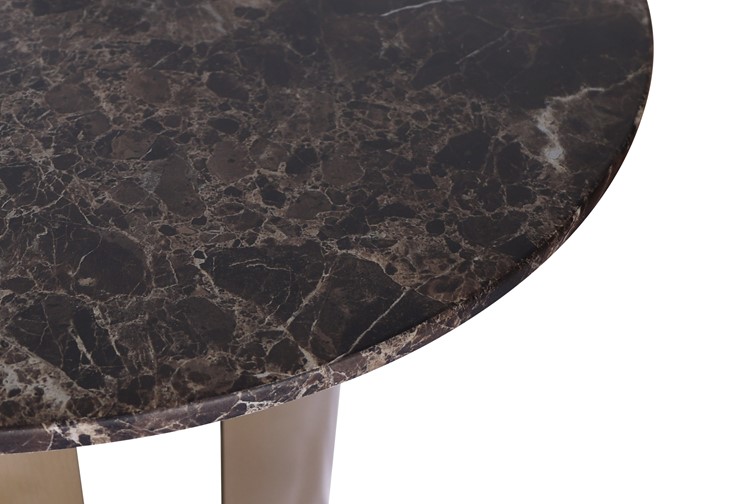 Stolik MODIG M81 fi60 Złoty/Brązowy