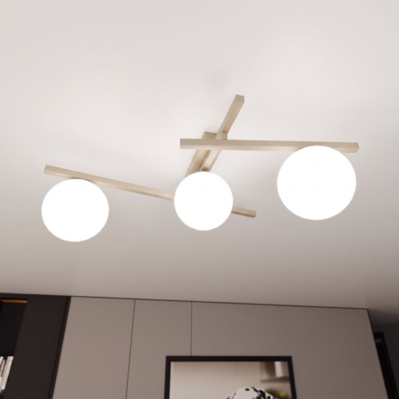 Lampa Sufitowa SMART 3 Beżowy/Opal