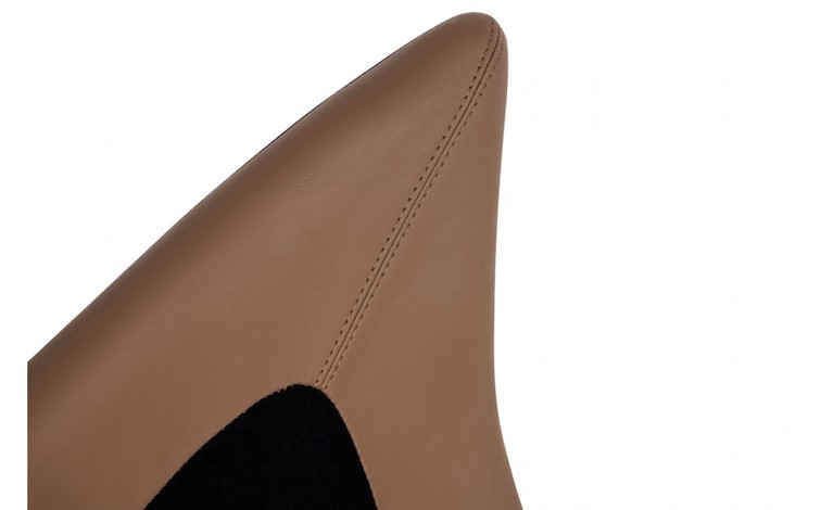 Fotel Bujany OTILIA Brązowy/Biały