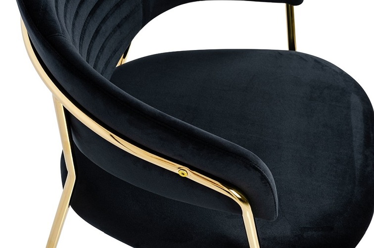 Krzesło NAOMI Czarny/Złoty