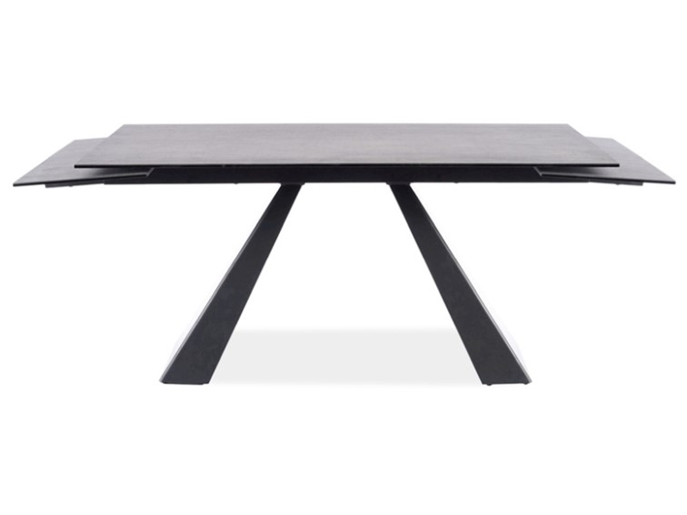 Stół Rozkładany SALVADORE Ceramic (180-260)x90 Szary Marmur/Czarny Mat