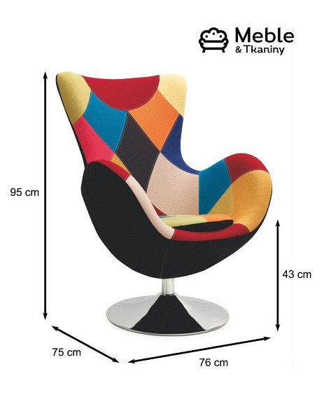 fotel BUTTERFLY patchwork