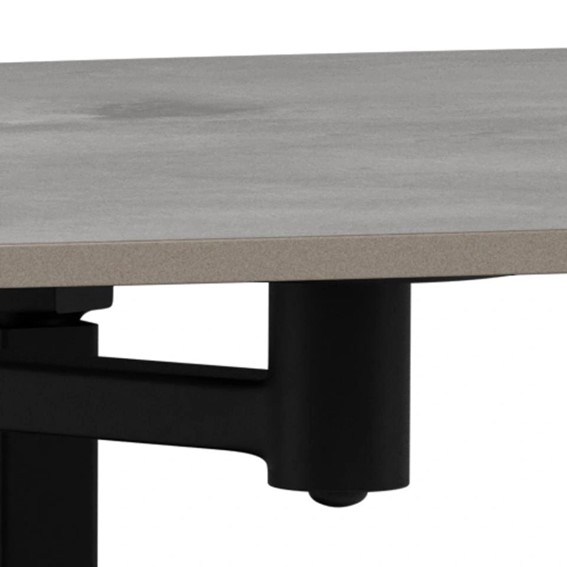 Stół CARBALLO 122x70 Szary/Czarny