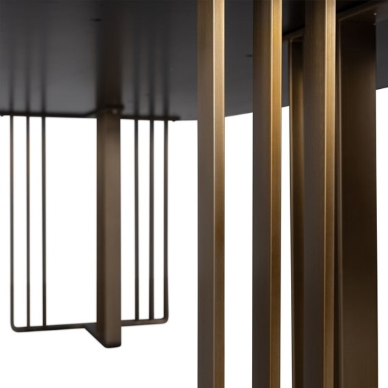 Stół Jadalniany MAVERICK 220x105cm Brąz/Złoty