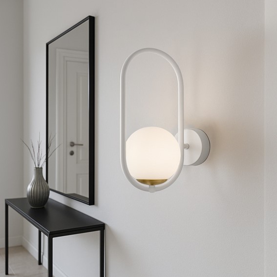 Kinkiet MALTA K-5472 Biały/Złoty