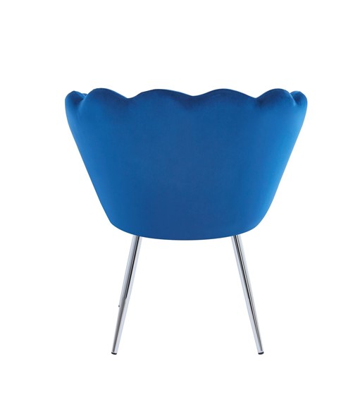 Fotel Velvet FR1-FX Niebieski/Srebrny