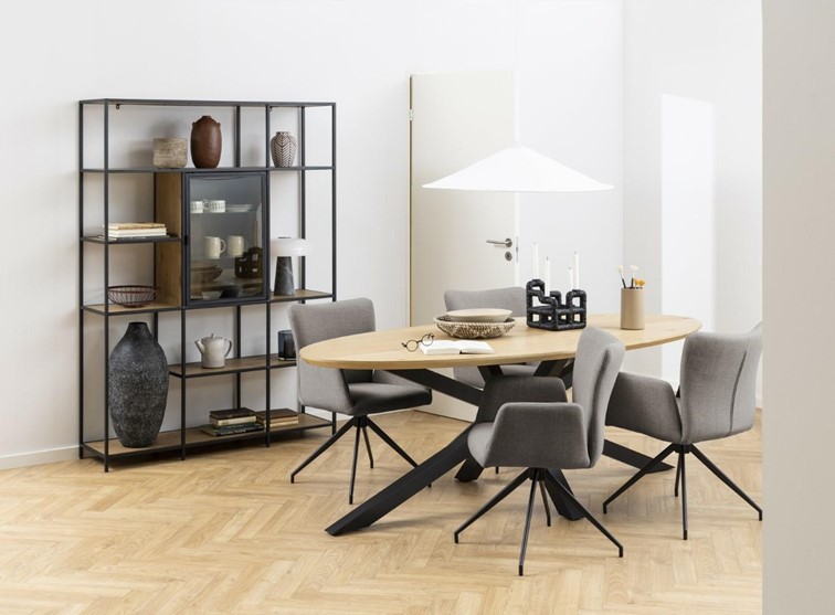 Krzesło LAURA z Podłokietnikami Szary Jasny