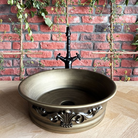 Umywalka Nablatowa BETTY Miedziany Przecierany