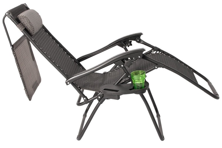 Leżak Ogrodowy z Daszkiem Zero Gravity Aruba Grafit