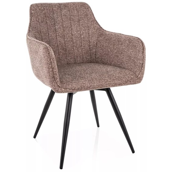 Krzesło BALLO LEO Ciemny Beż/Czarny Mat