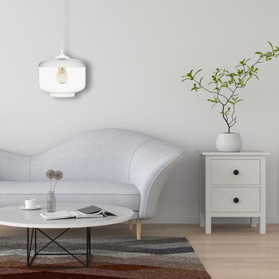 Lampa Wisząca VALENTINA 1A Biały