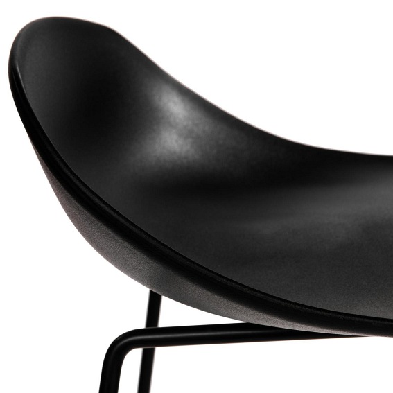 Krzesło barowe MOLLY 66cm Czarne Low