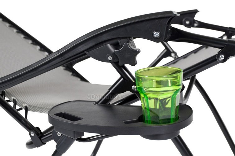 Leżak Ogrodowy Rozkładany Zero Gravity Szary