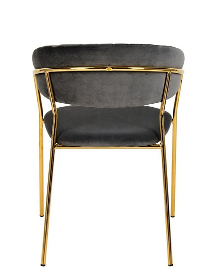 Krzesło MARGO Ciemny Szary/Złoty