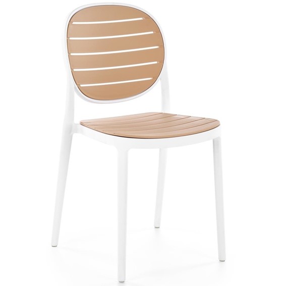 Krzesło K529 Biały/Naturalny
