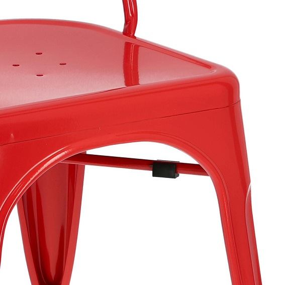 Krzesło PARIS Inspirowane Tolix Czerwony