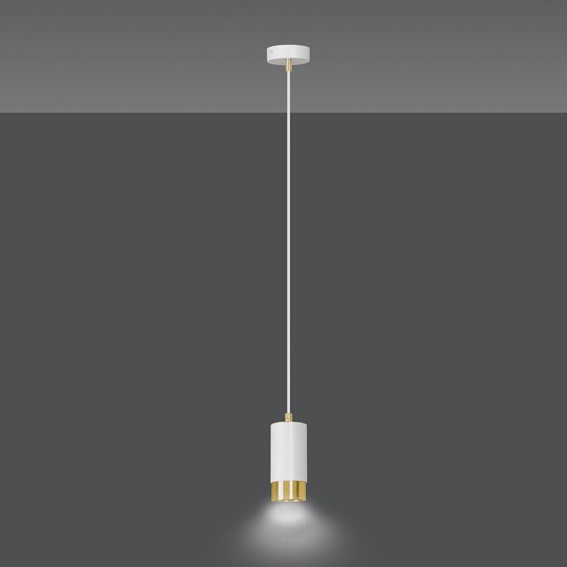 Lampa Wisząca FUMIKO 1 Biały/Złoty