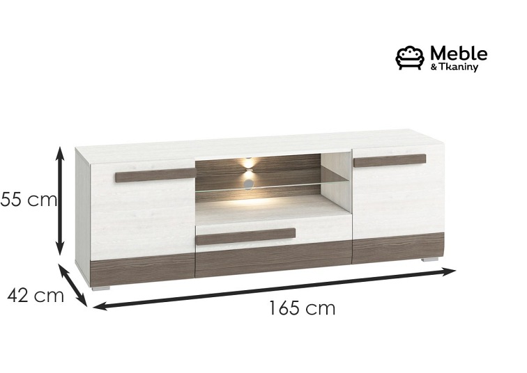 Szafka RTV BLANCO 09 Sosna Śnieżna