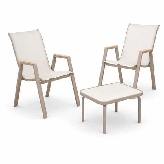 Zestaw Balkonowy NERANO Wood Duo Taupe