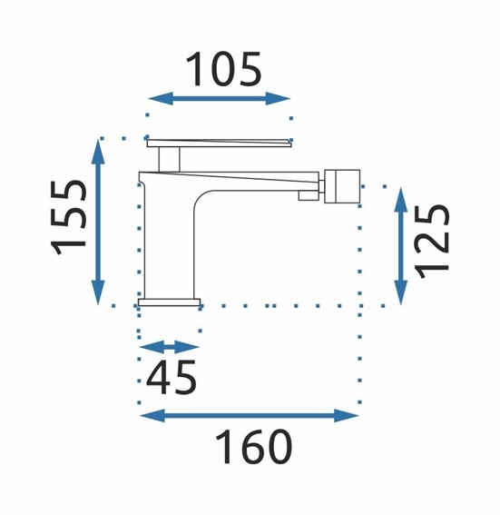 Bateria Bidetowa ROMANO Czarny Przecierany