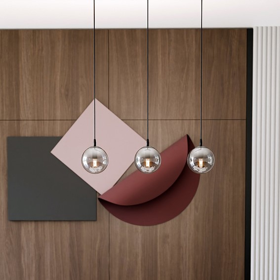 Lampa Wisząca COSMO 3 Czarny/Grafitowy