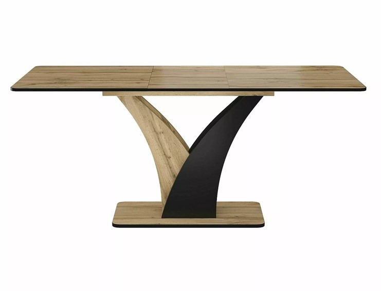 Stół VENTO (120-160)x68 Czarny/Dąb Artisan