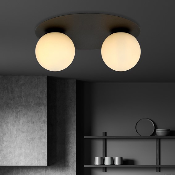 Lampa Sufitowa SOLAR 2 Czarny/Opal