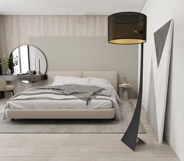 Lampa Podłogowa ESTRELLA LP1 Czarny/Złoty