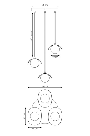 Lampa Wisząca RITUAL 3 PREM Biały