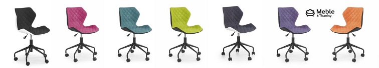 Fotel Młodzieżowy MATRIX Czarny/Turkusowy