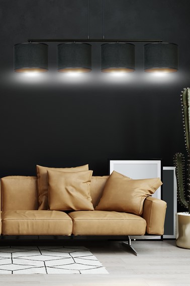 Lampa Wisząca HILDE 4 Czarny