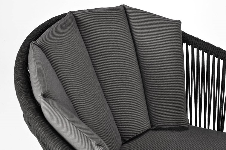 Zestaw Ogrodowy Jadalniany VICTORIA 6-Osobowy Czarny