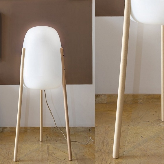 Lampa Ogrodowa ROCKET 145 SOLAR &BATTERY Naturalny/Biały