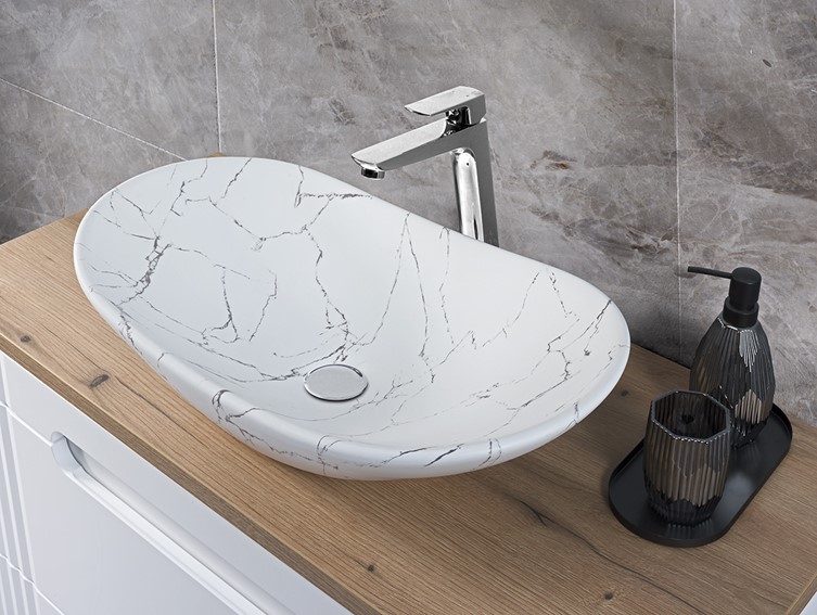 Umywalka Nablatowa LENA-MW17 Biały