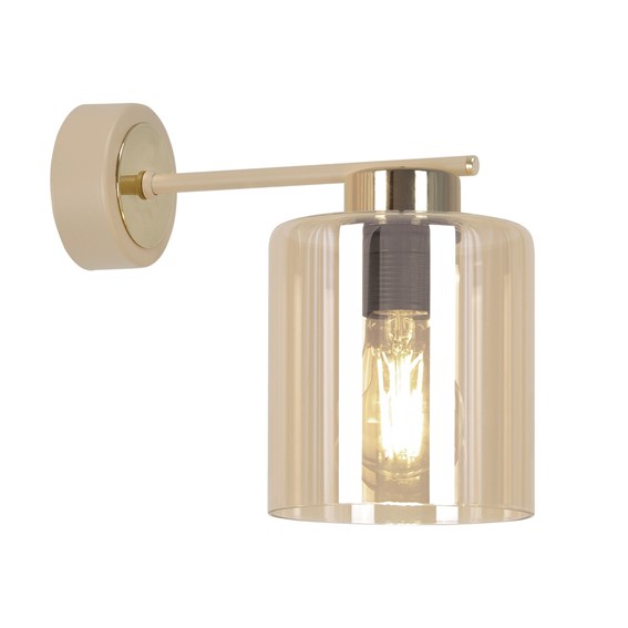 Kinkiet VANES K-5813 Bursztynowy/Beż/Złoty