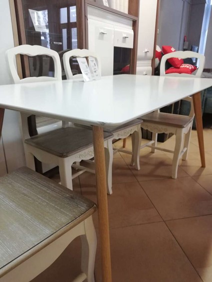 Stół MILAN 160x90 Biały/Dąb