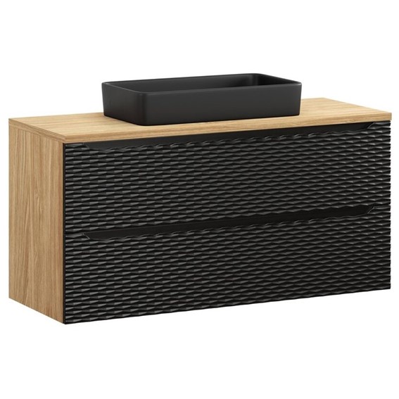 Zestaw Meblowy SLIM 120cm Dąb Olejowany/Czarny Mat