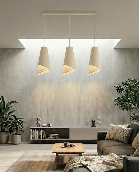 Lampa Wisząca MODA 3 Beżowy/Rattan