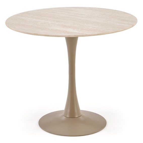 Stół Okrągły TOLIO fi90 Trawertyn/Kaszmir