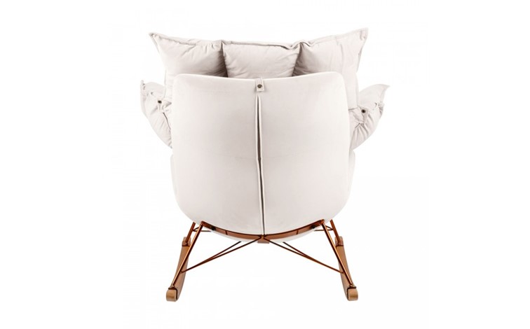 Fotel Bujany SWING VELVET Beżowy