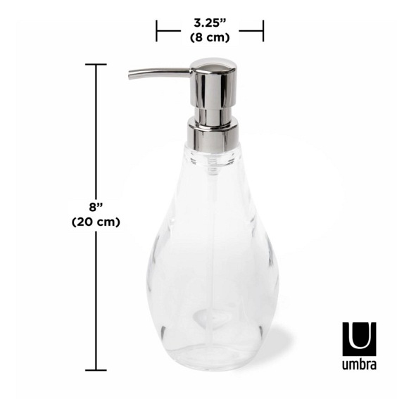 UMBRA dozownik do mydła DROPLET przezroczysty