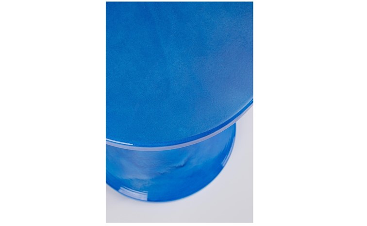 Stolik Kawowy HEDYM HOURGLASS Fi30cm Niebieski