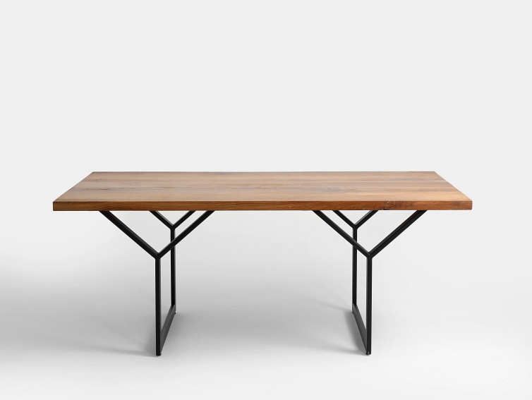 Stół Jadalniany Long Solid Wood 180x90 Dąb/Czarny