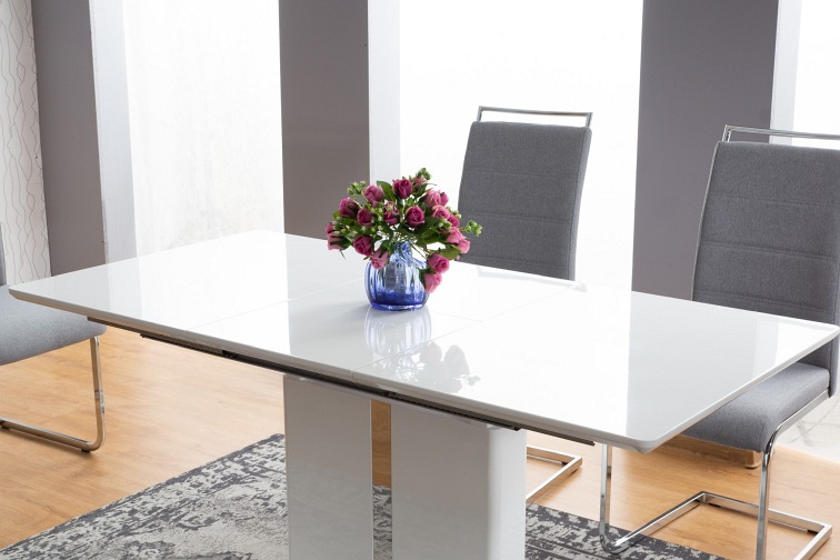 Krzesło H441 Chrom/Czarny/Biały Ekoskóra