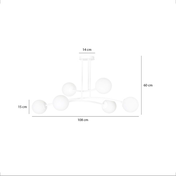 Lampa Sufitowa HALLDOR 6 Biały