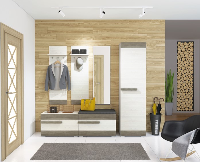 Szafka na buty BLANCO 21N Sosna śnieżna/MDF New Grey