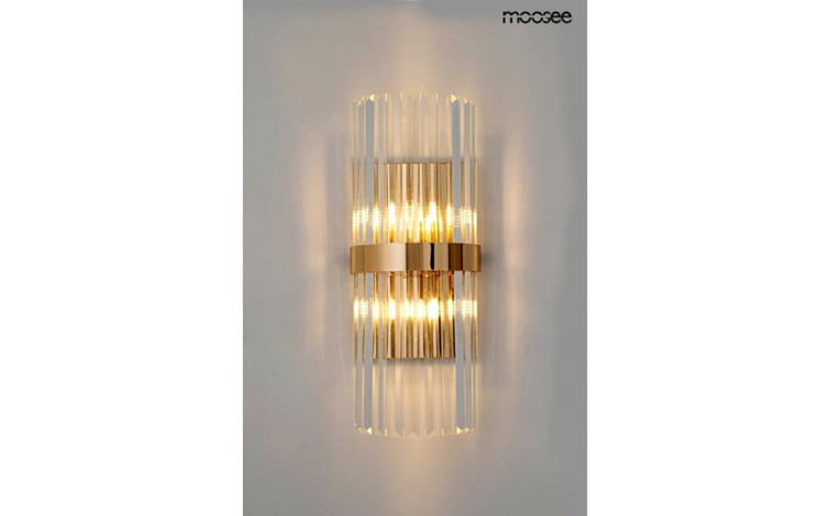 Lampa Ścienna MILAGRO Złoty/Transparentny