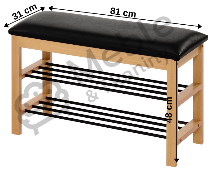 Stojak na Buty ST11 Naturalny/Czarny