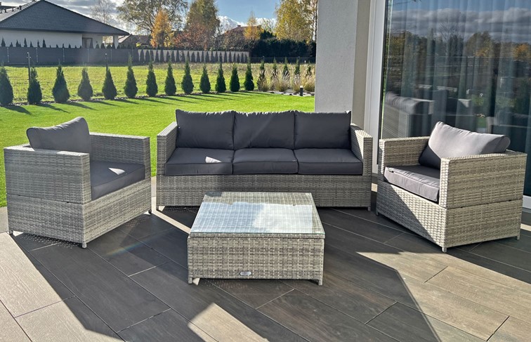 Zestaw Ogrodowy MALAGA COMFORT MAX Szary