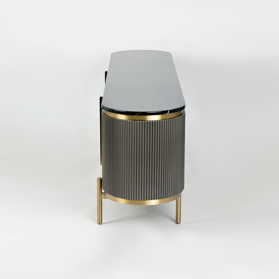 Komoda STILIG ST382A Szary/Złoty/Czarny